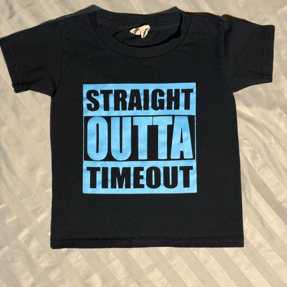 Black and Blue Graphic Kids T-Shirt